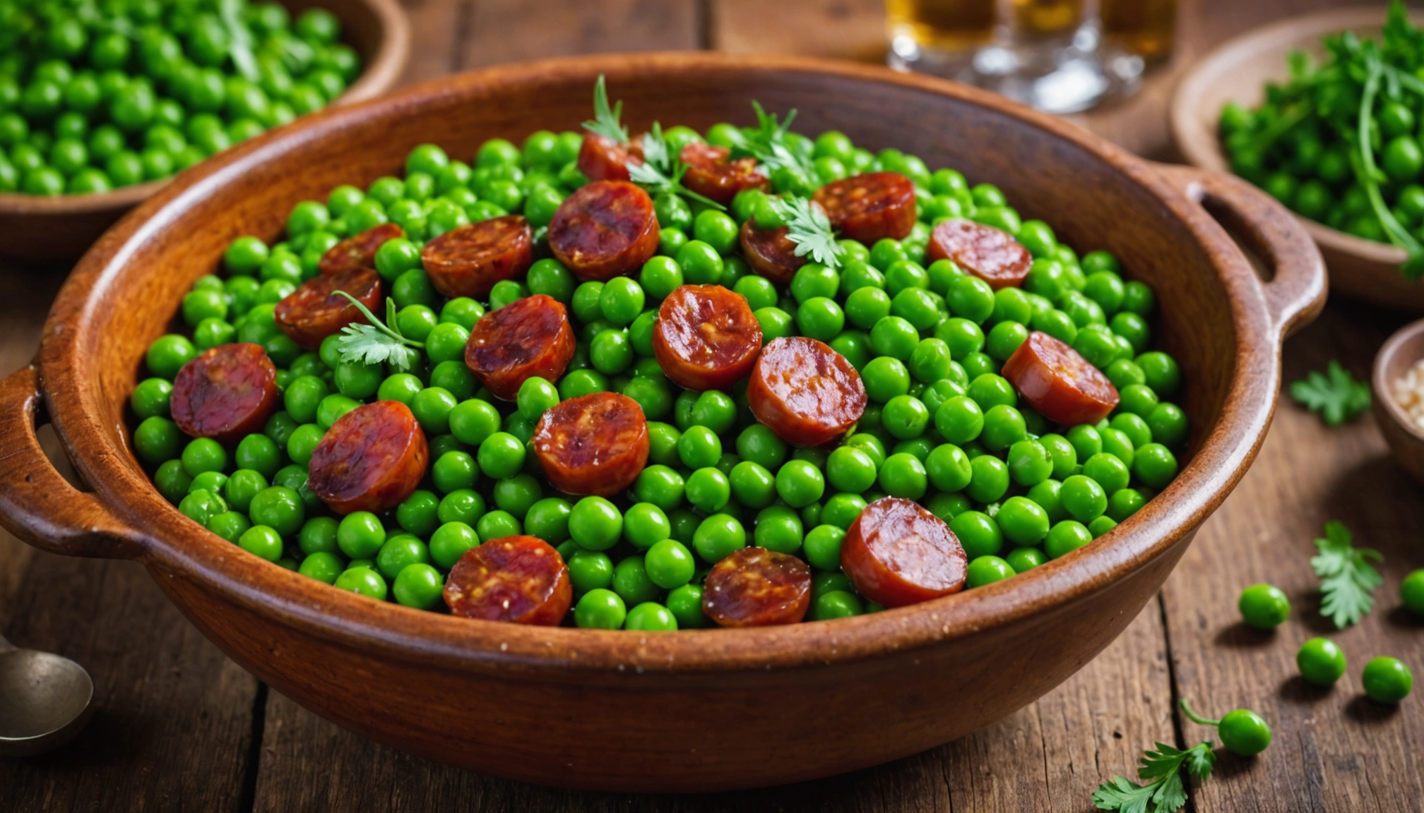 petits pois au chorizo