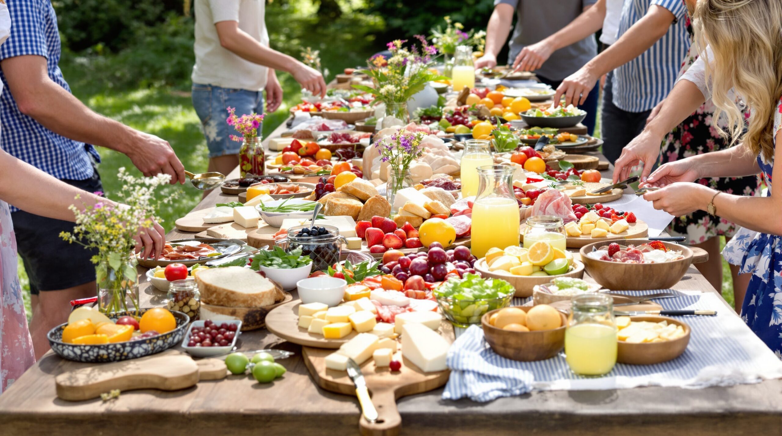présentation buffet champêtre