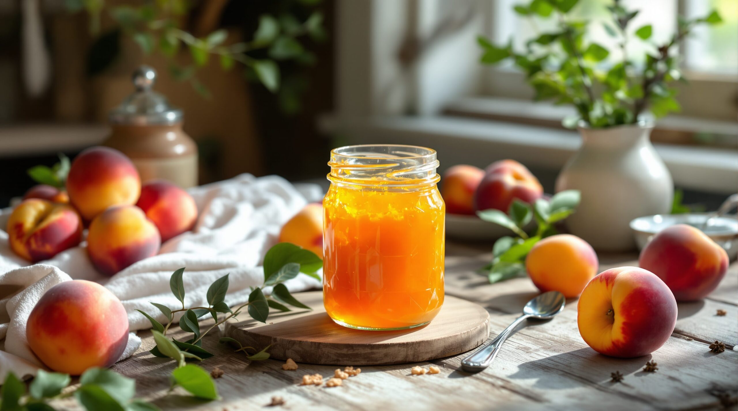 confiture peches verveine