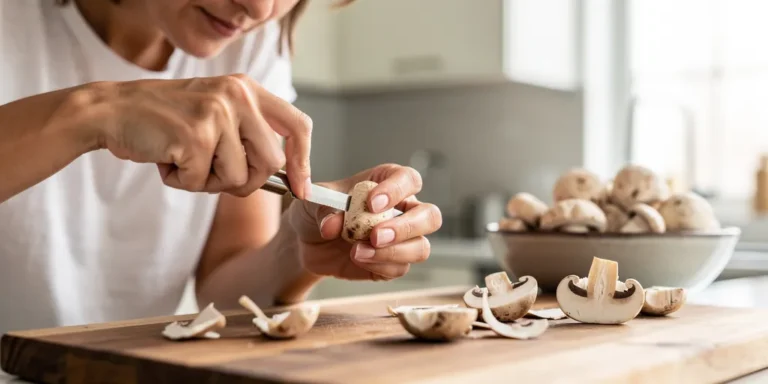 eplucher des champignon
