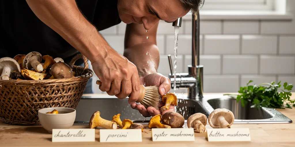 comment laver champignons