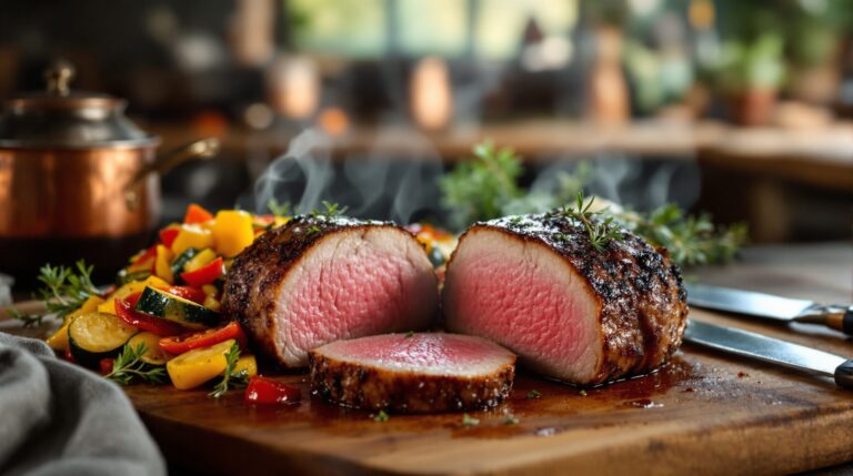 filet mignon et ratatouille