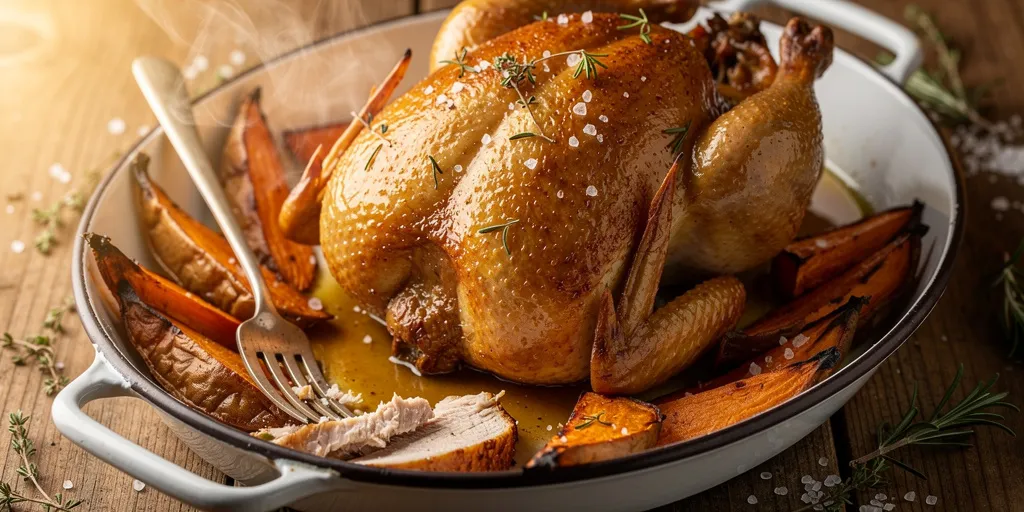 poulet patate douce four