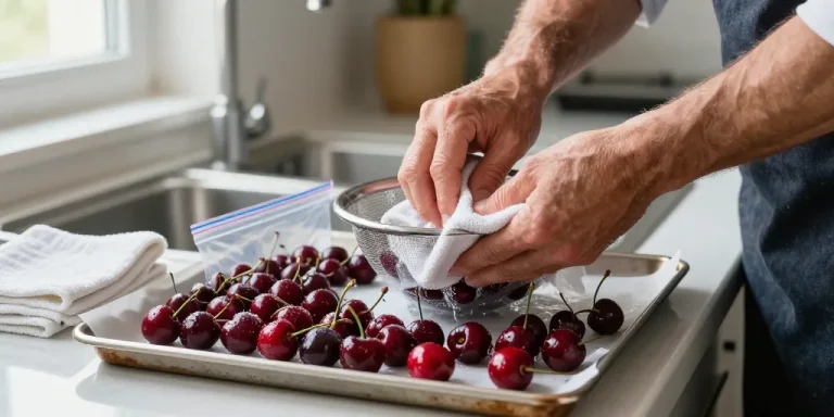 comment congeler des cerises avec noyaux