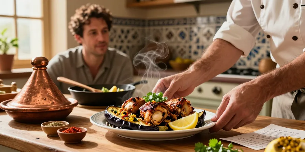 poulet au aubergine à la marocaine