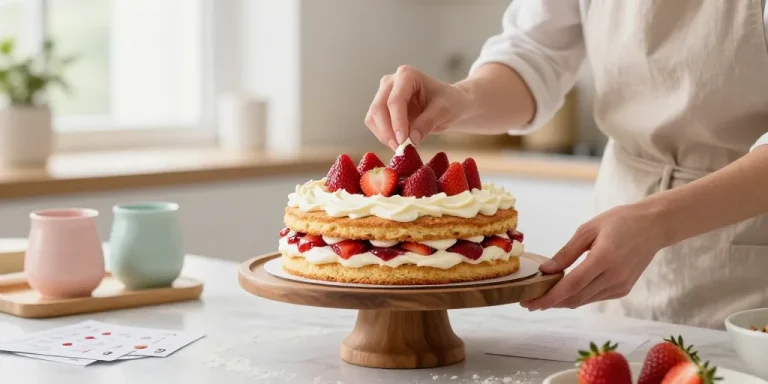 layer cake fraise facile