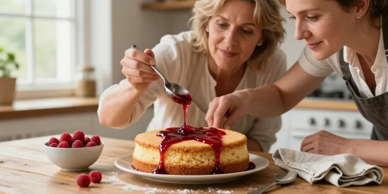 recette gateau avec coulis de framboise