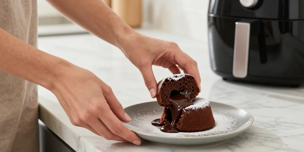 coeur coulant chocolat air fryer