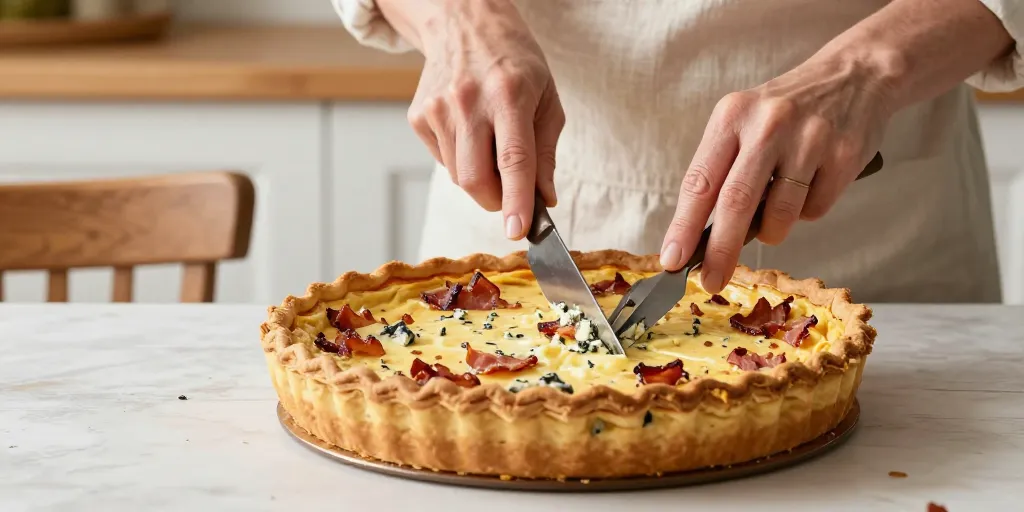 quiche au roquefort et lardons