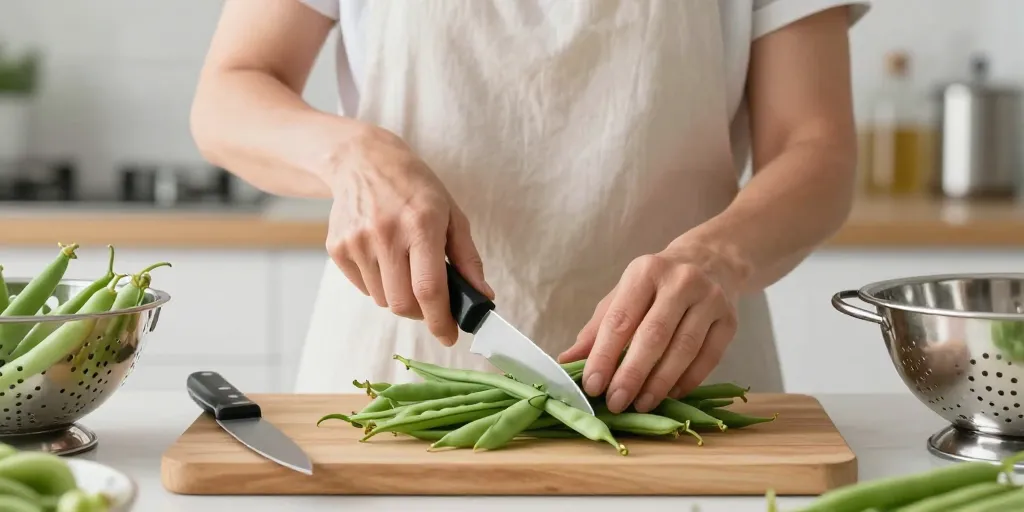 préparer haricot vert