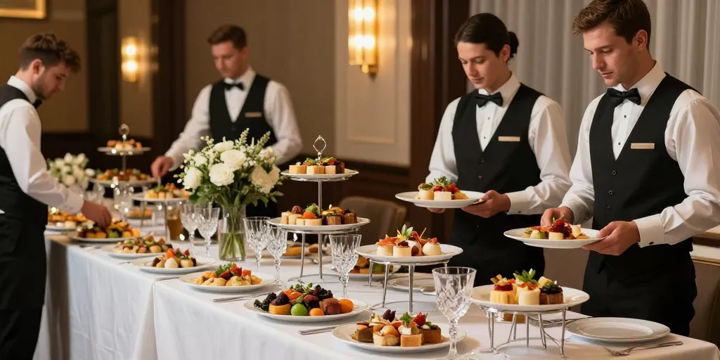 présentation buffet traiteur luxe